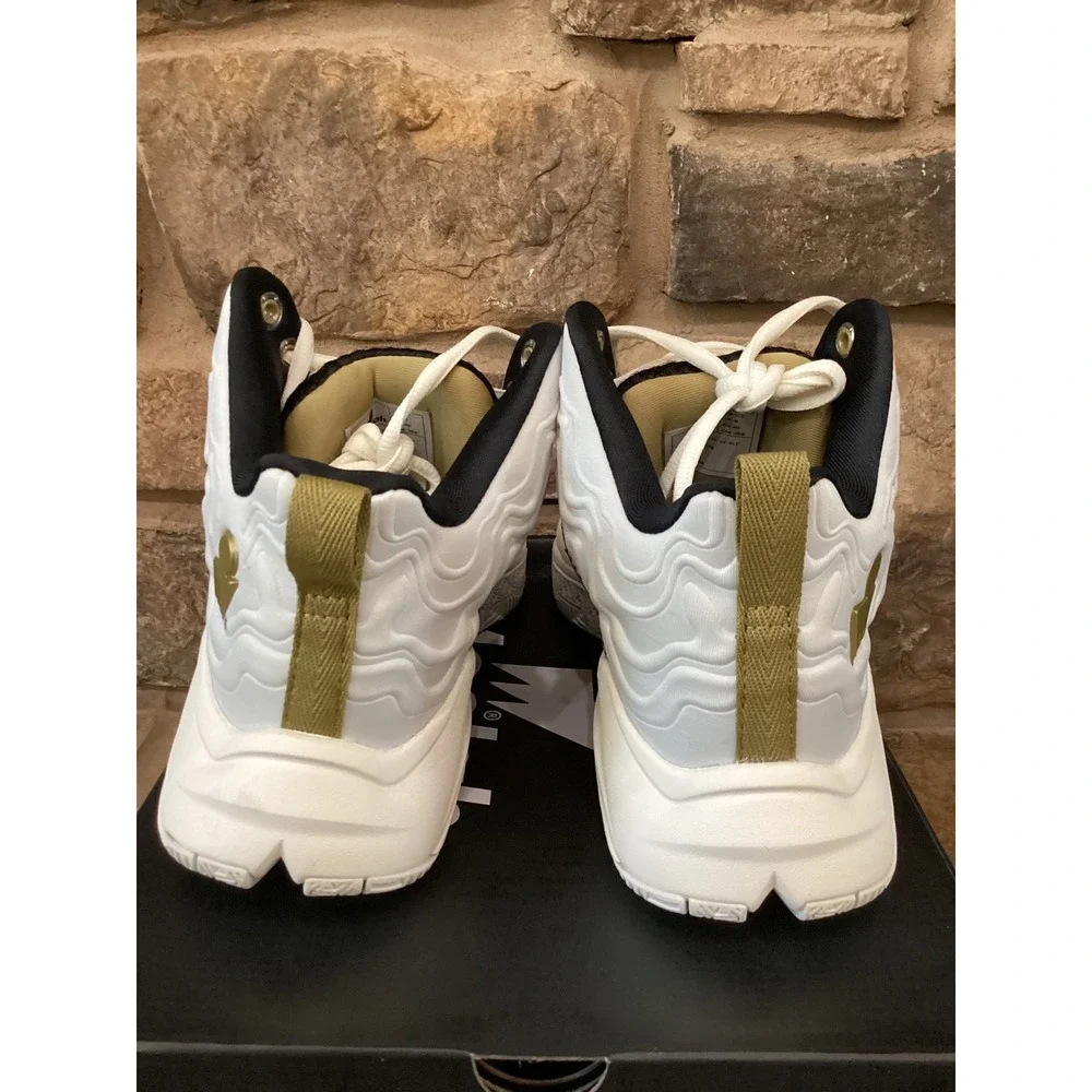 Moolah Kicks Press Break v2 Basketball Shoes Black White Gold Youth 7 Women 8.5
